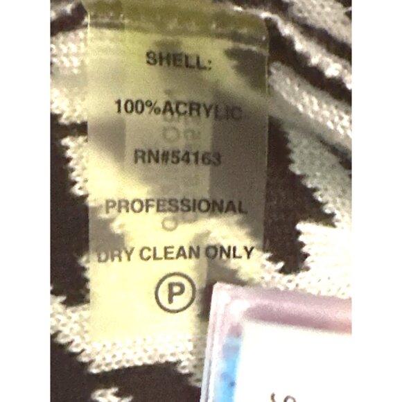 Calvin Klein Womens Houndstooth Sleeveless Sweater Dress Size L Black & White - Picture 7 of 11